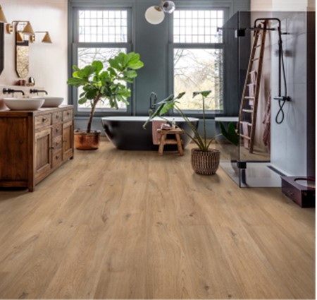 Prachtige bruine planken PVC vloer van het merk Floorify